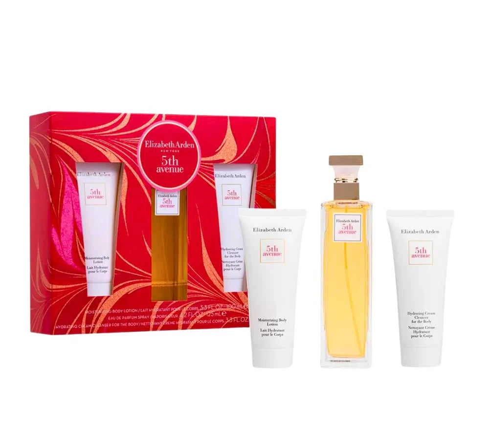 Elizabeth Arden 5th Avenue for Women 3 Pc Gift Set 4.2oz EDP Spray, Body Lotion, Shower Gel