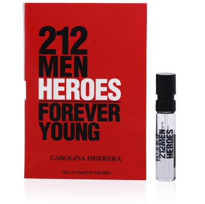 Carolina Herrera 212 Men Heroes Forever Young Eau de Toilette Spray for Men, 0.05 oz (1 ml)