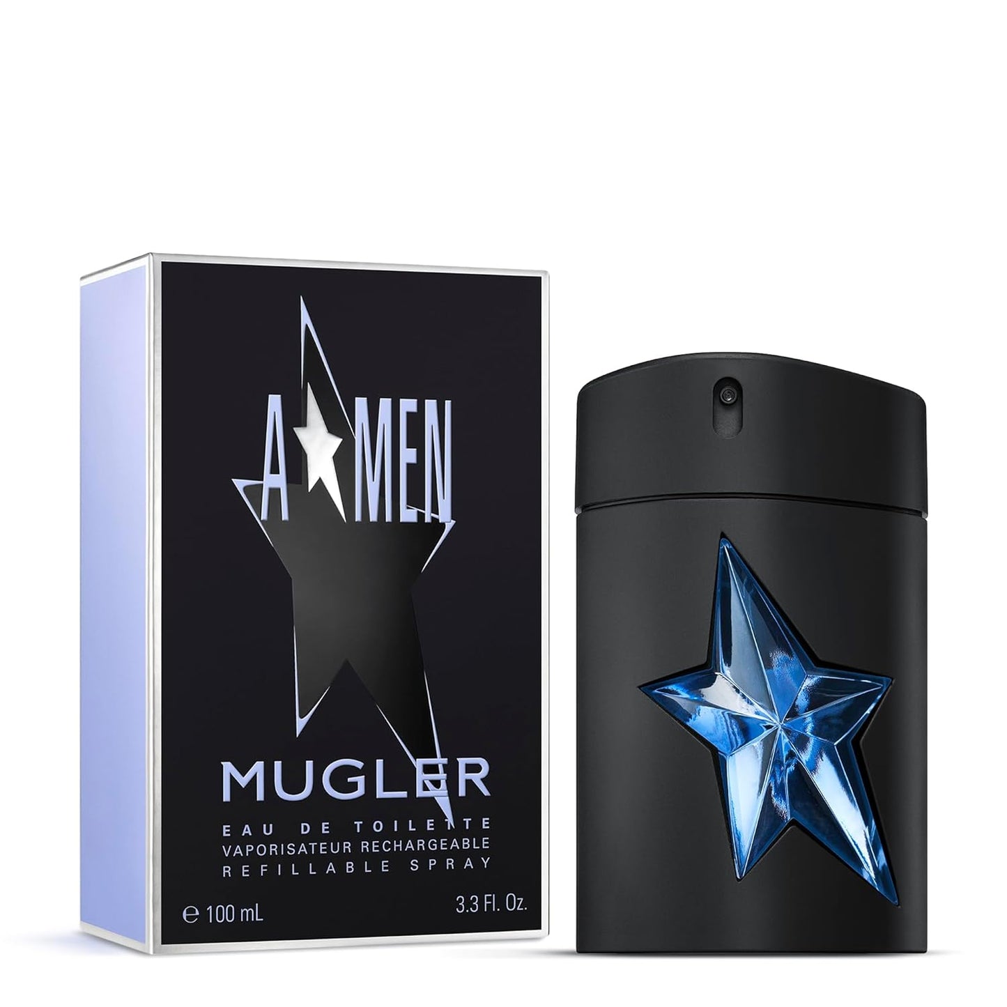 Angel Men By Thierry Mugler Men Mint, EDT Spray Rubber Bottle Refillable