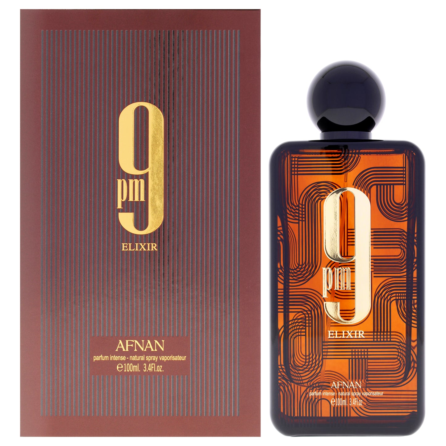 Afnan 9 Collection - 9 PM Elixir Intense 3.4 oz Extrait De Parfum Spray for Unisex