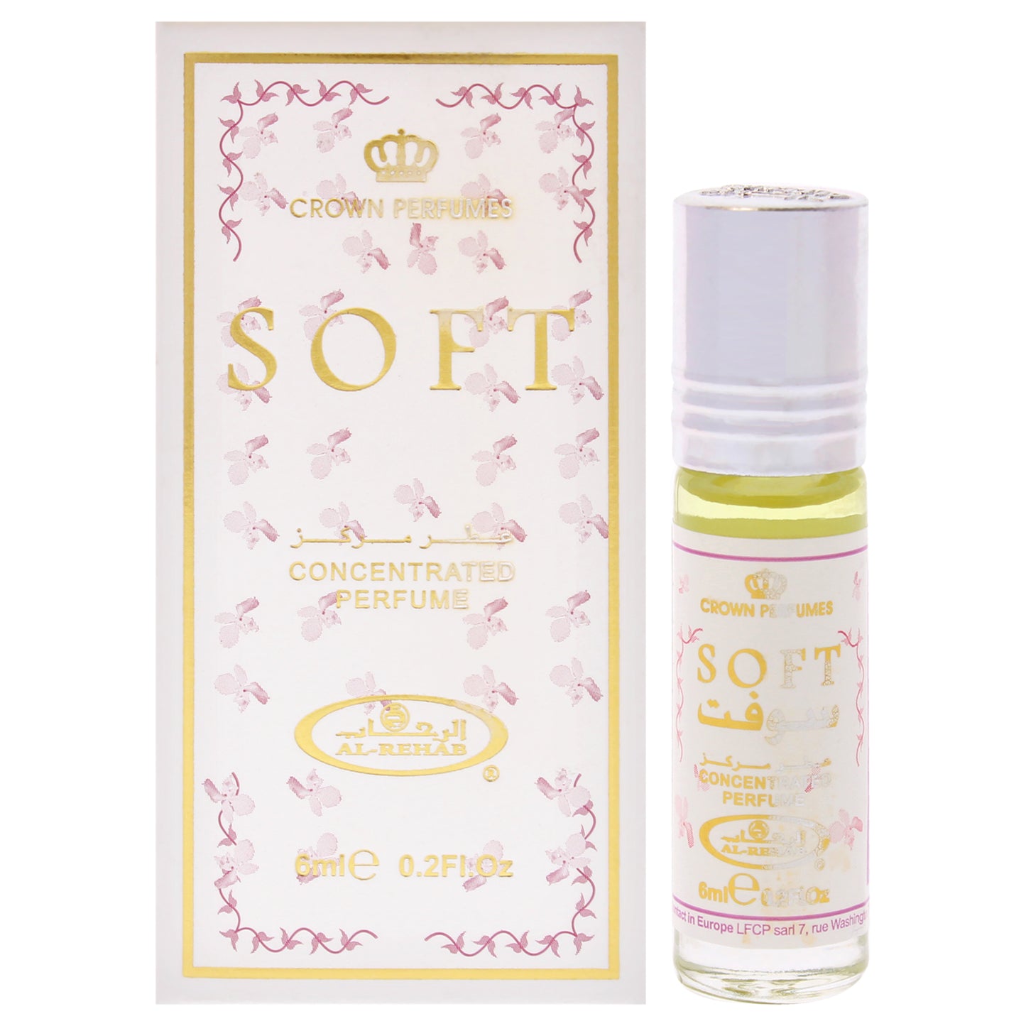 Al-Rehab Soft 0.19 oz Concentrated Perfume Oil Rollerball for Unisex