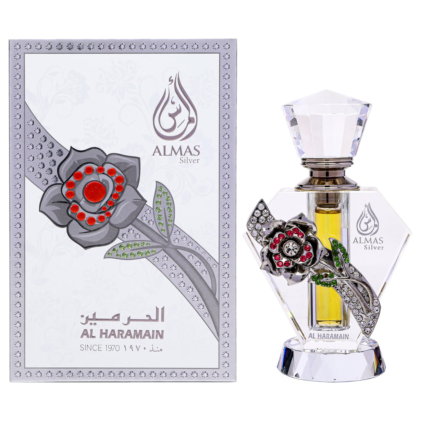 Al Haramain Almas - Silver 0.33 oz Concentrated Perfume Oil for Unisex