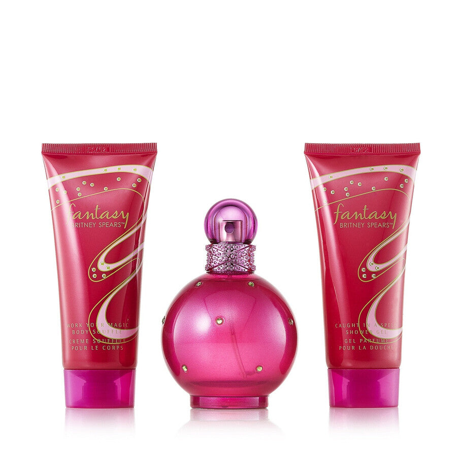 Britney Spears Fantasy Eau de Parfum Gift Set: 3.4 oz EDP, Body Souffle, and Shower Gel