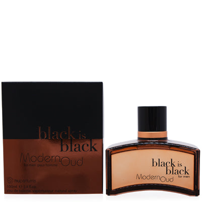 Nu Parfums Black Is Black Modern Oud Eau de Toilette Spray 3.4 OZ for Men