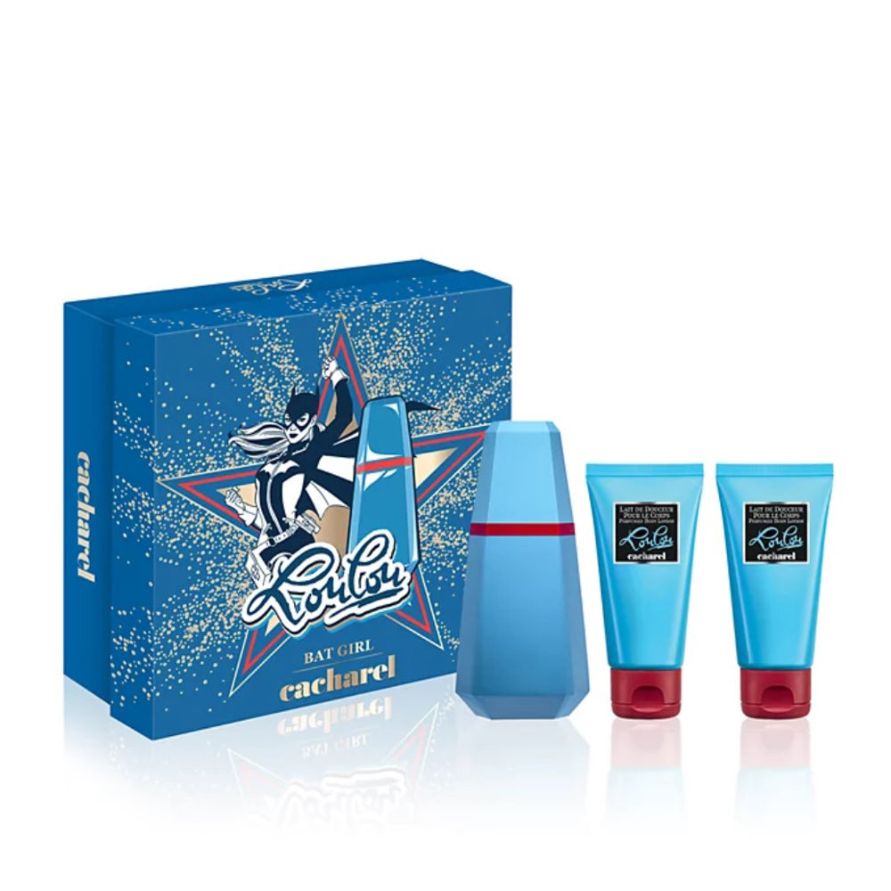 Cacharel Lou Lou Gift Set 3 pcs set for women | 1.7oz Eau de Parfum spray, 1.7oz body lotions