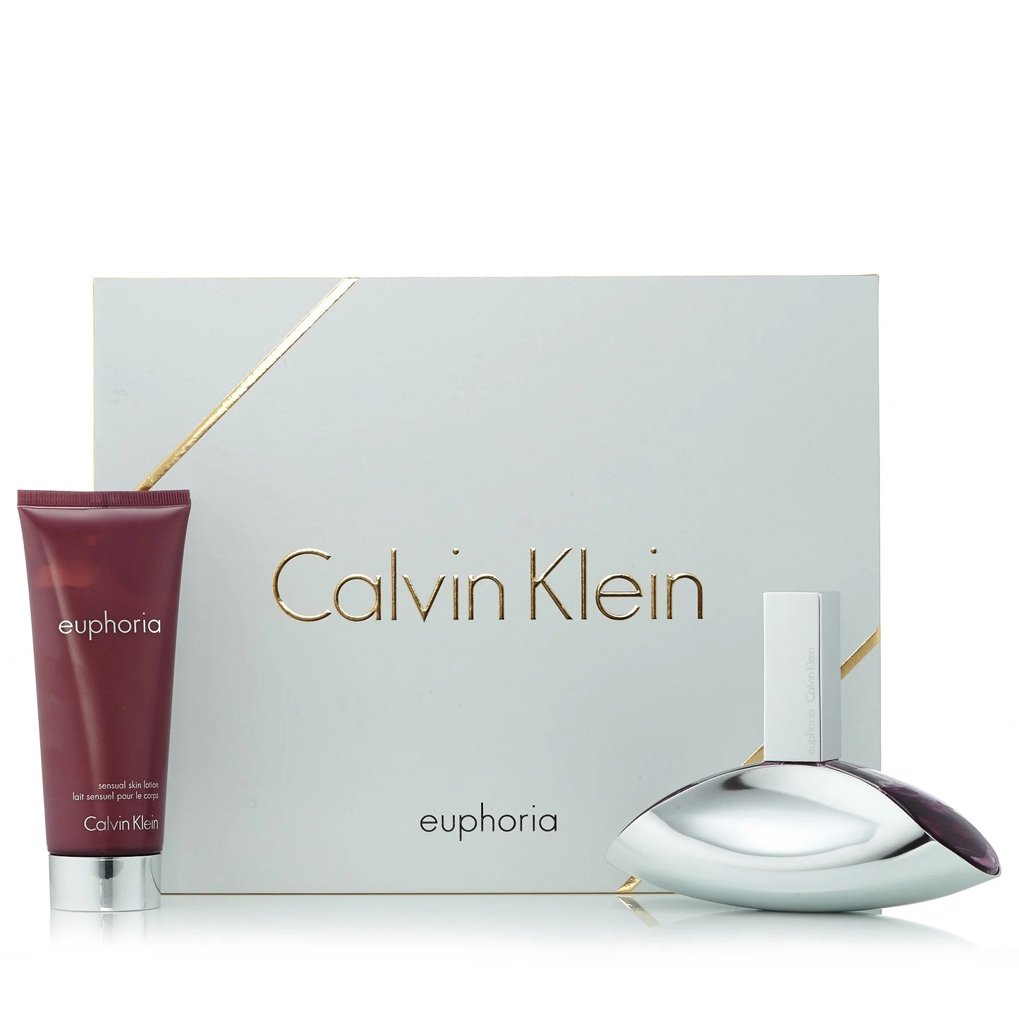 Calvin Klein Euphoria 2 Pc Gift Set 3.4oz EDP Spray, 3.4oz Sensual Skin Lotion for Women