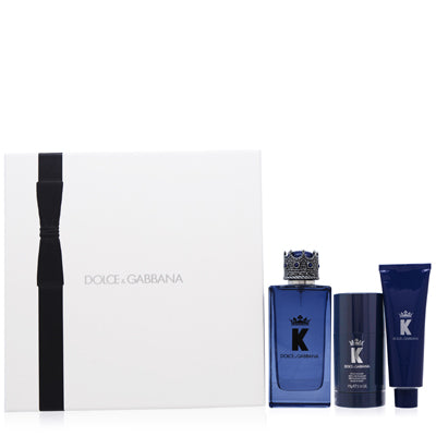 D&G Dolce & Gabbana K (king) 3-Piece Gift Set — 3.3 oz Eau de Parfum Spray + 1.6 oz Shower Gel + 2.6 oz Deodorant Stick for Men