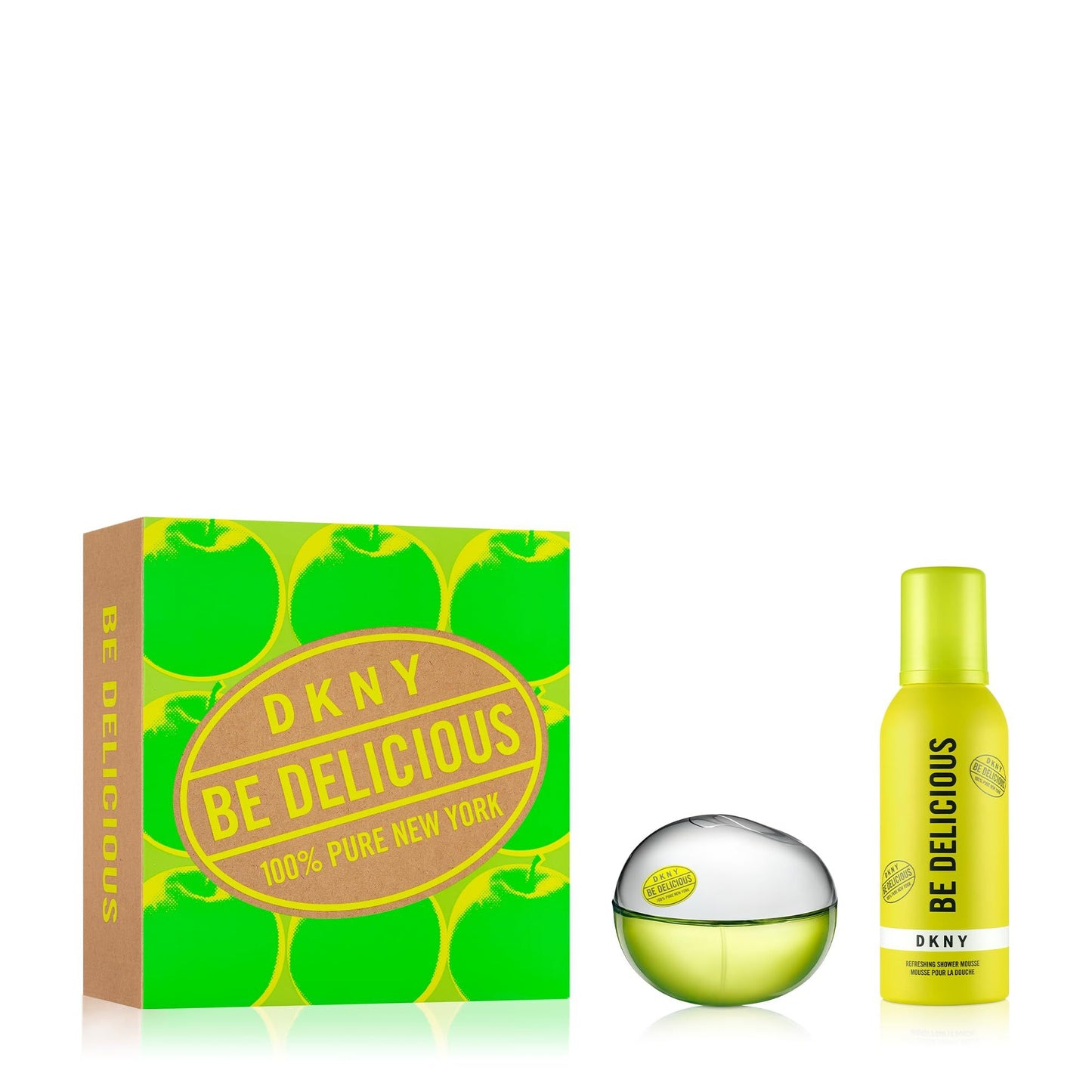 DKNY Be Delicious Eau de Parfum 2 Piece Gift Set For Women - Perfume Spray 3.4 Fl. Oz. Refreshing Shower Mousse 5.07 Oz