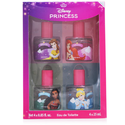 Disney Princess 4-Piece Gift Set — 0.85 oz Princess Belle Eau de Toilette Spray + 0.85 oz Princess Belle Eau de Toilette Spray + 0.85 oz Princess Ariel Eau de Toilette Spray + 0.85 oz Princess Moan...