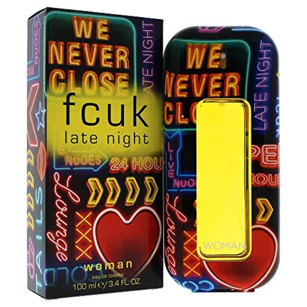 French Connection FCUK Late Night Eau De Toilette Spray for Women, 3.4 Ounce