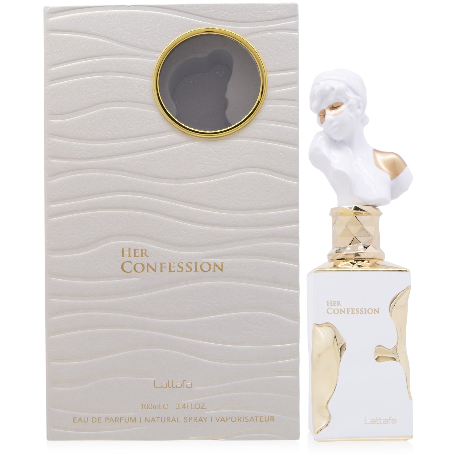 Lattafa Her Confession Eau de Parfum Spray for Women, 3.4 oz (100 ml)