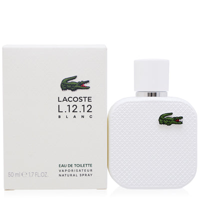 Lacoste L.12.12 Blanc Eau de Toilette Spray for Men, 1.6 oz (47 ml)