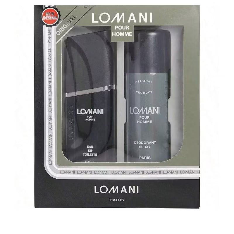 Lomani by Lomani for Men - 2 Pc Gift Set 3.3oz EDT Spray, 6.6oz Deodorant Spray