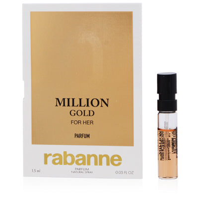 Paco Rabanne Million Gold for Her Parfum Spray for Women, 0.05 oz (1 ml)