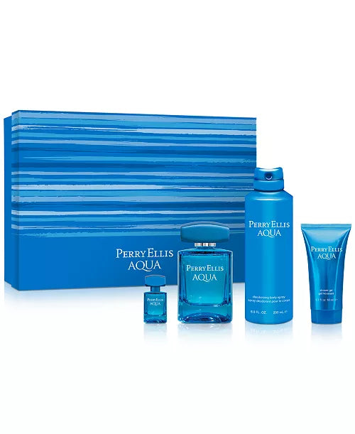 Perry Ellis Men's 4-Pc. Aqua Eau de Toilette Gift Set