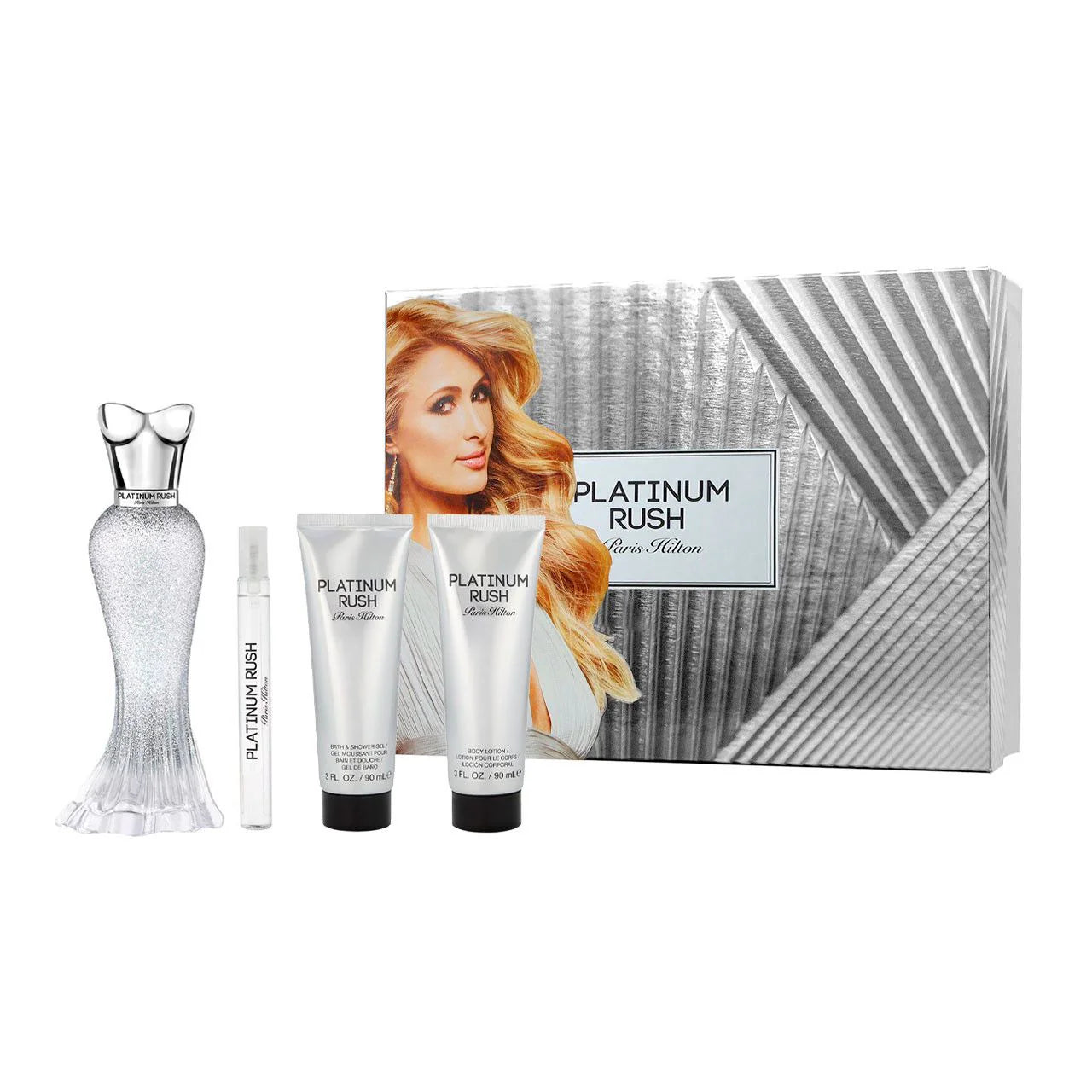 Paris Hilton Ladies Platinum Rush 4-Piece Set 3.4oz Women EDP Gift Set