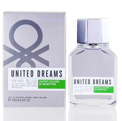 Benetton United Dreams Aim High Eau de Toilette Spray for Men, 3.4 oz (100 ml)