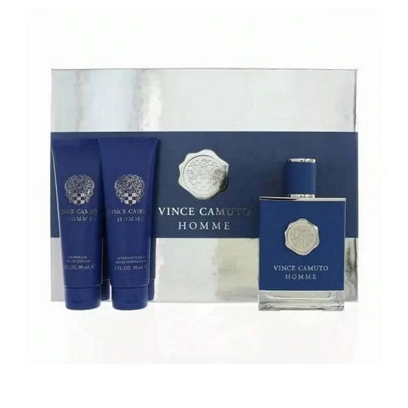 Vince Camuto Homme 3 Pc Set Men's Eau De Toilette Spray 3.4, Shower Gel 3.0, After Shave Balm 3.0 Oz