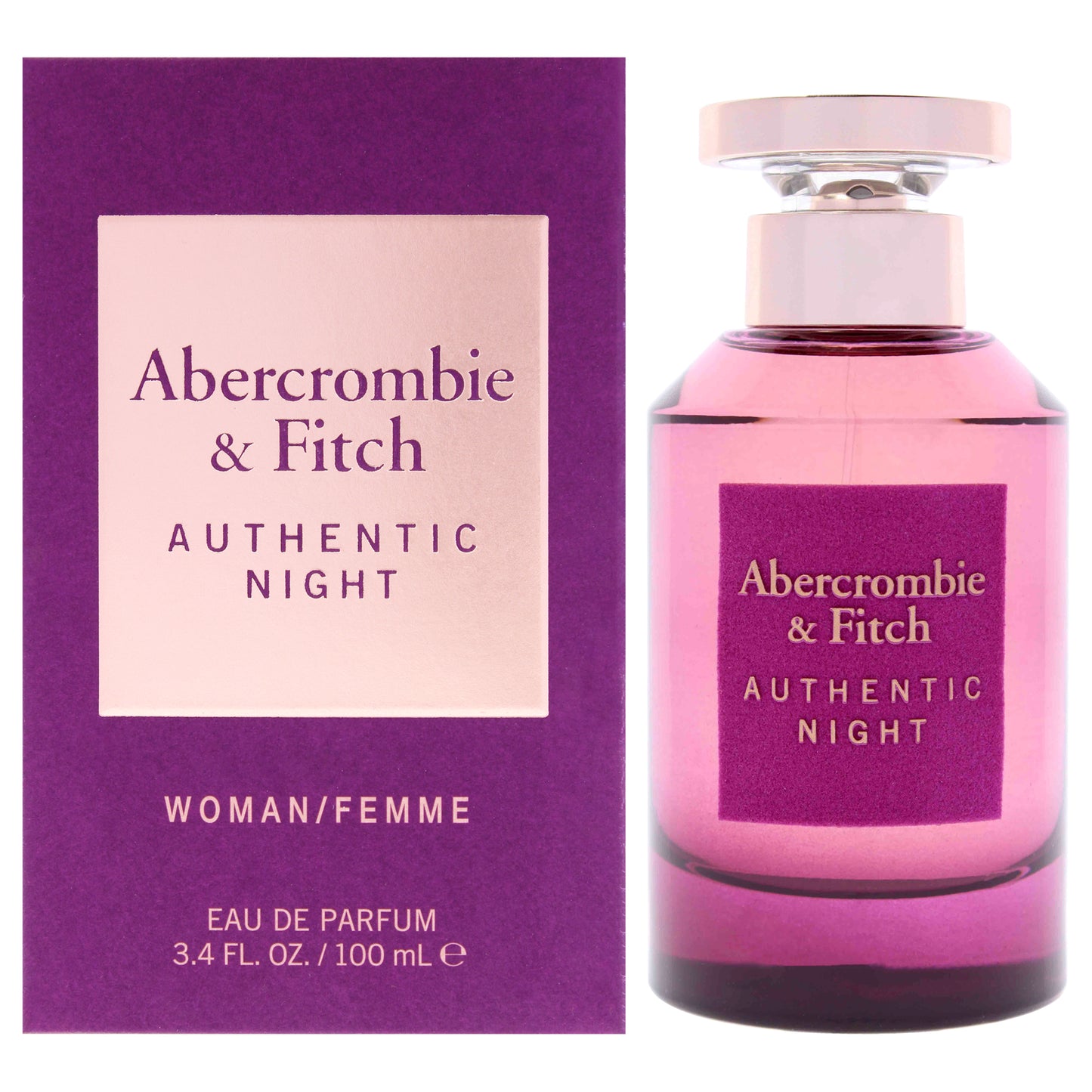 Abercrombie and Fitch Authentic Night 3.4 oz EDP Spray for Women