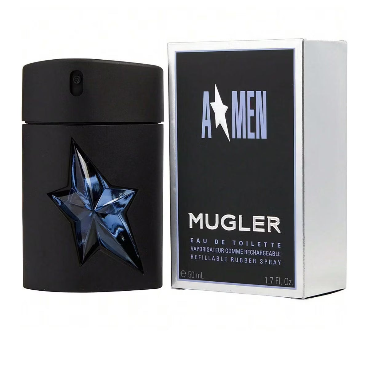 Angel Men By Thierry Mugler Men Mint, EDT Spray Rubber Bottle Refillable
