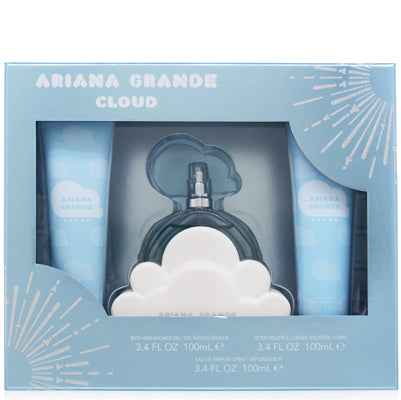 Ariana Grande Cloud 3-Piece Gift Set — 3.4 oz Eau de Parfum Spray + 3.4 oz Body Souffle + 3.4 oz Shower Gel for Women