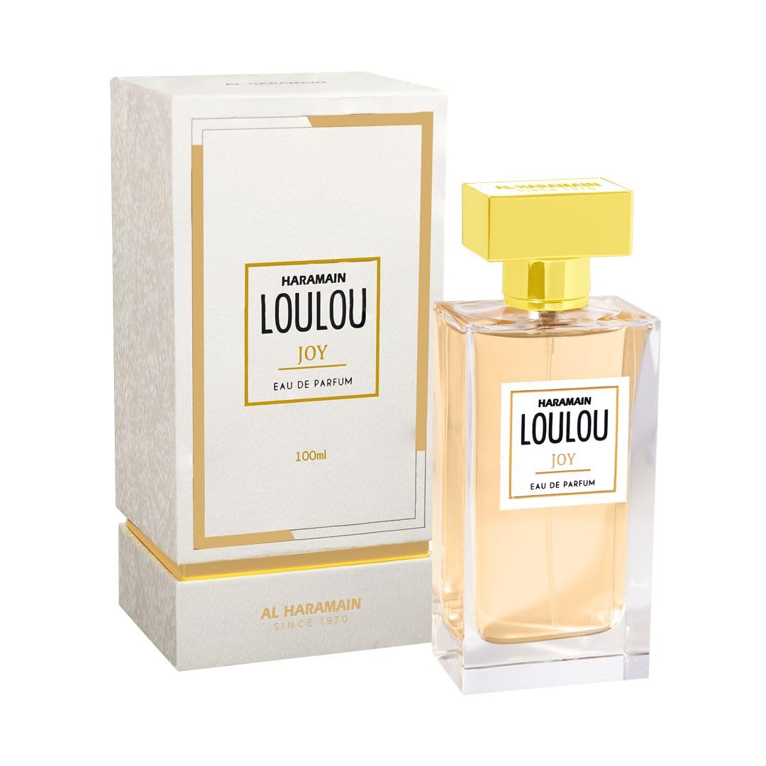 Al Haramain Loulou Joy EDP for Women and Men Long Lasting Body Spray with Notes of Grapefruit, Jasmine, and Patchouli 3.4 oz EDP Spray