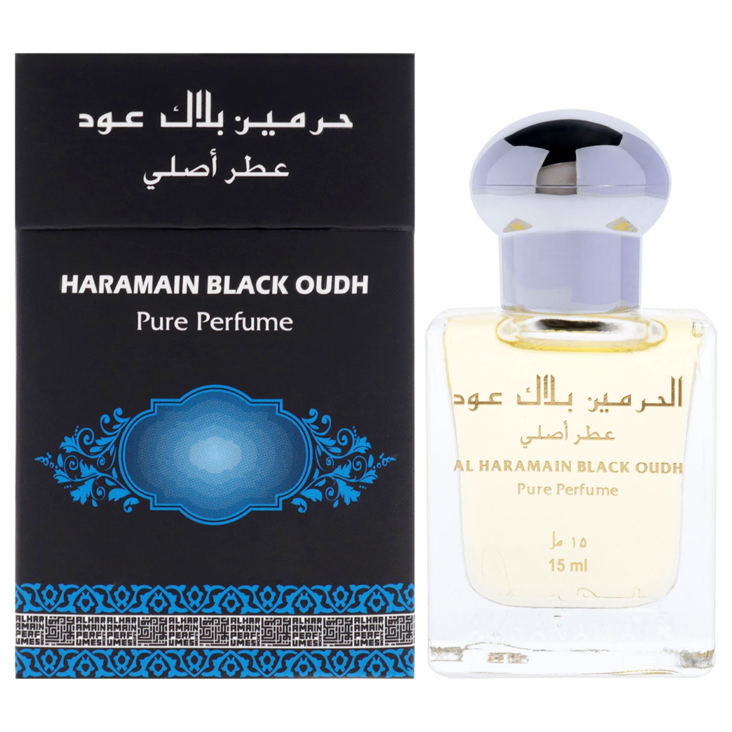 Al Haramain Black Oud 0.5 oz Parfum Oil Rollerball for Unisex
