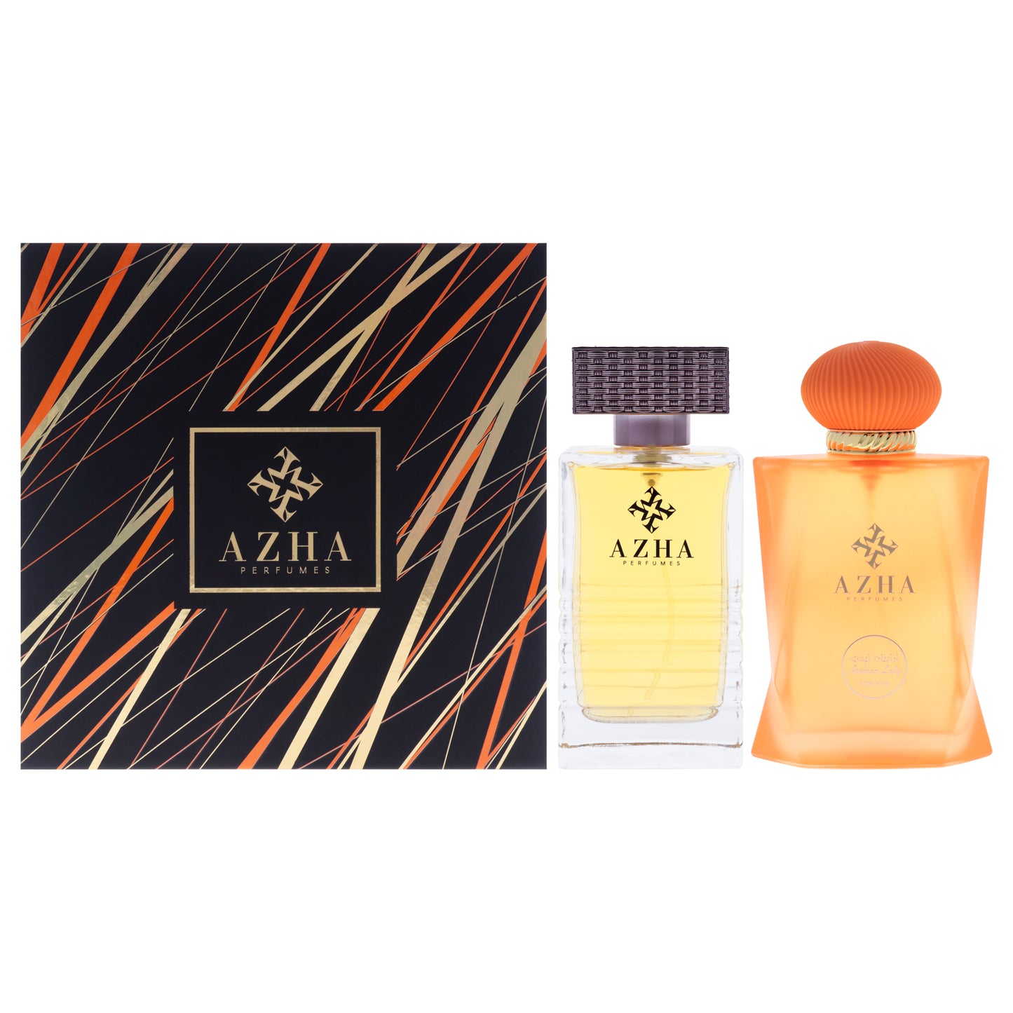 Azha Azha Perfume Set 2 Pc Gift Set 3.3oz Al Oud Al Aswad EDP Spray, 3.3oz Arabian Lady EDP Spray for Unisex