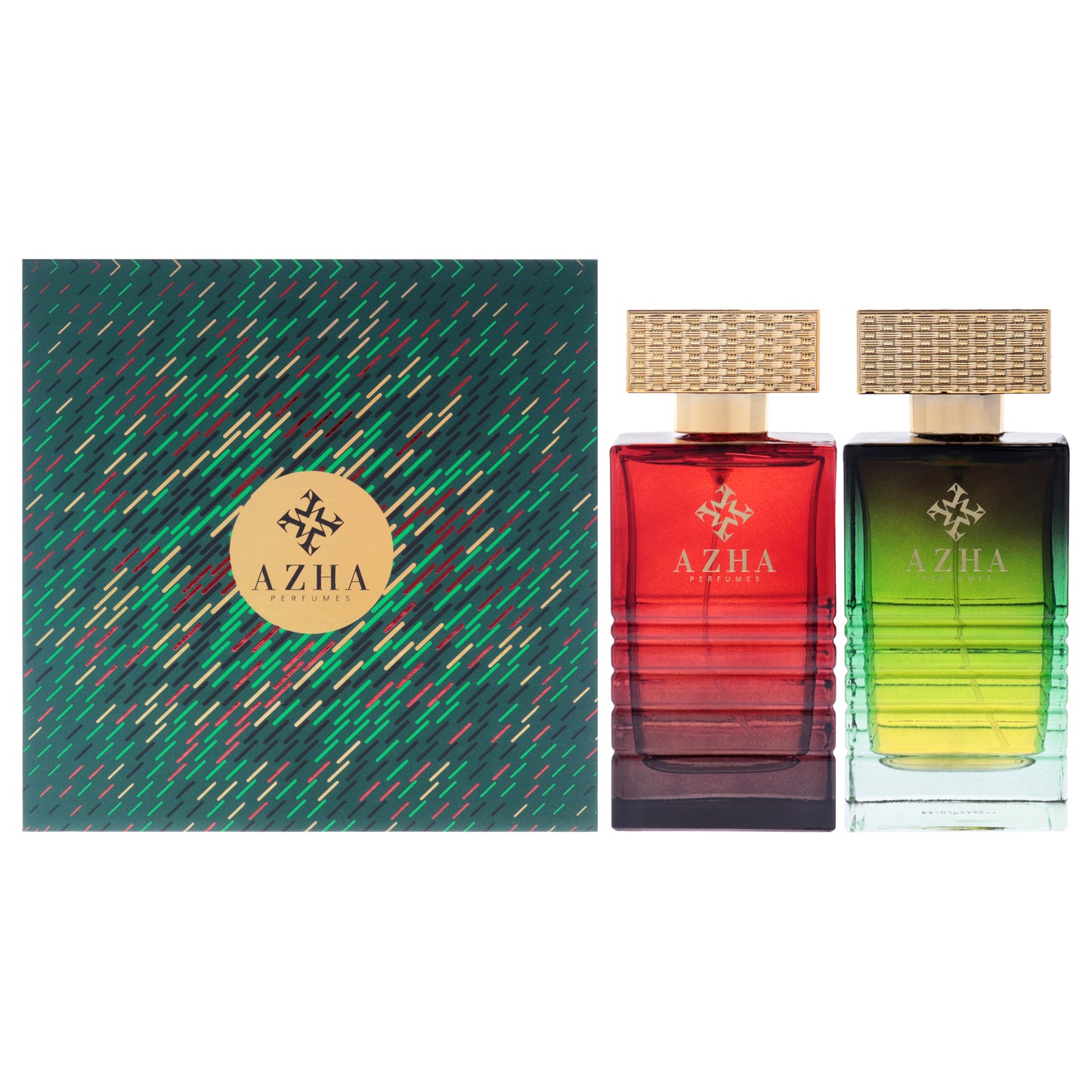 Azha Azha Perfume Set 2 Pc Gift Set 3.3oz Amber Malaky EDP Spray, 3.3oz Taj Al Oud EDP Spray for Men