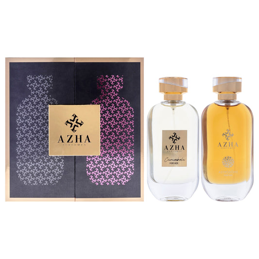 Azha Azha Perfume Set 2 Pc Gift Set 3.3oz Astrodome EDP Spray, 3.3oz Carambola EDP Spray for Women