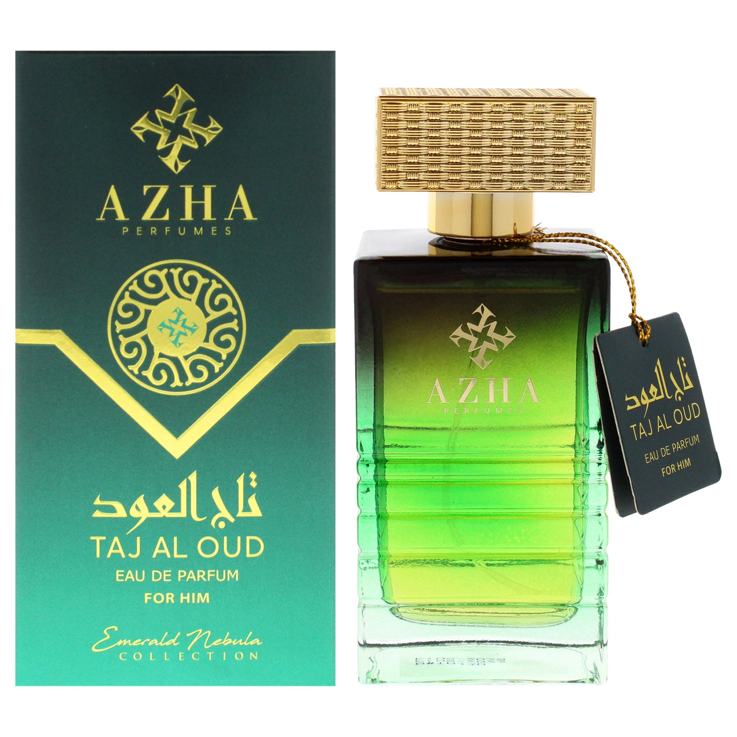 Azha Emerald Nebula Collection - Taj Al Oud 3.3 oz EDP Spray for Men