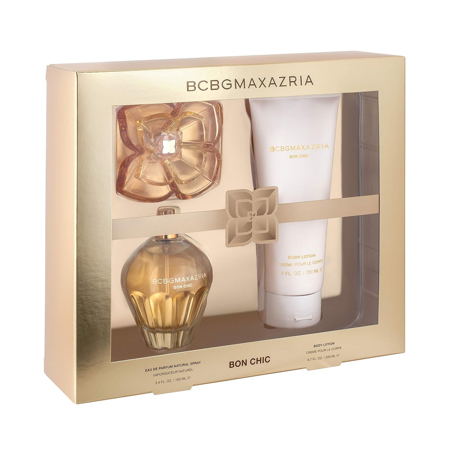 BCBG MAX AZRIA - 2 Piece Fragrance Giftset for Women - Bon Chic - (3.4oz/100ml EDP Perfume + 6.7oz/200ml Body Lotion) for Women