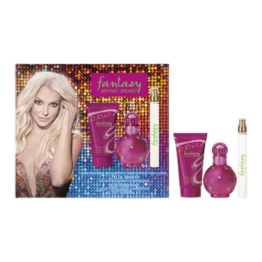Britney Spears Fantasy Eau De Parfum Spray, Body Souffle, and Spray Gift Set