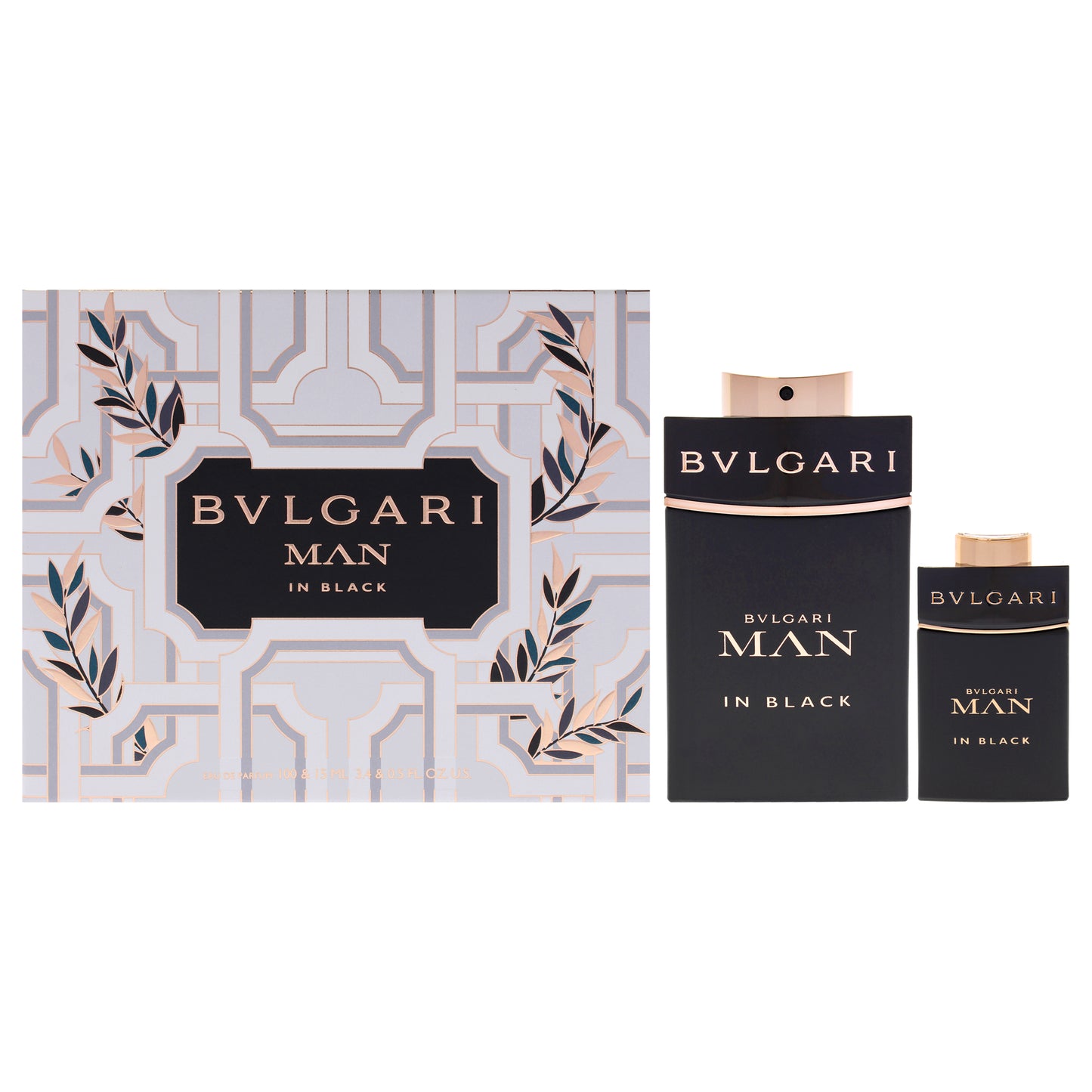 Bvlgari Man In Black 2 Pc Gift Set 3.4oz EDP Spray, 0.5oz EDP Spray for Men