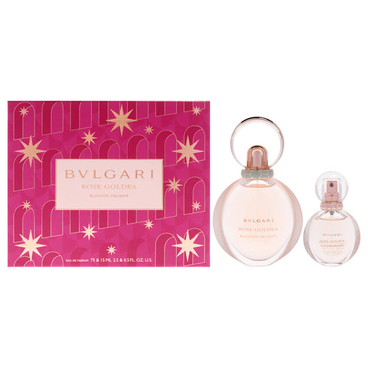 Bvlgari Rose Goldea Blossom Delight 2 Pc Gift Set 2.5oz EDP Spray, 0.5oz EDP Spray for Women