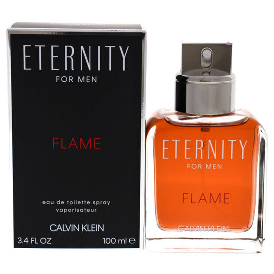 Calvin Klein Eternity Flame Eau De Toilette for Men - With Notes of Amber & LeatherLong Lasting Fragrance 3.4 Fl. Oz