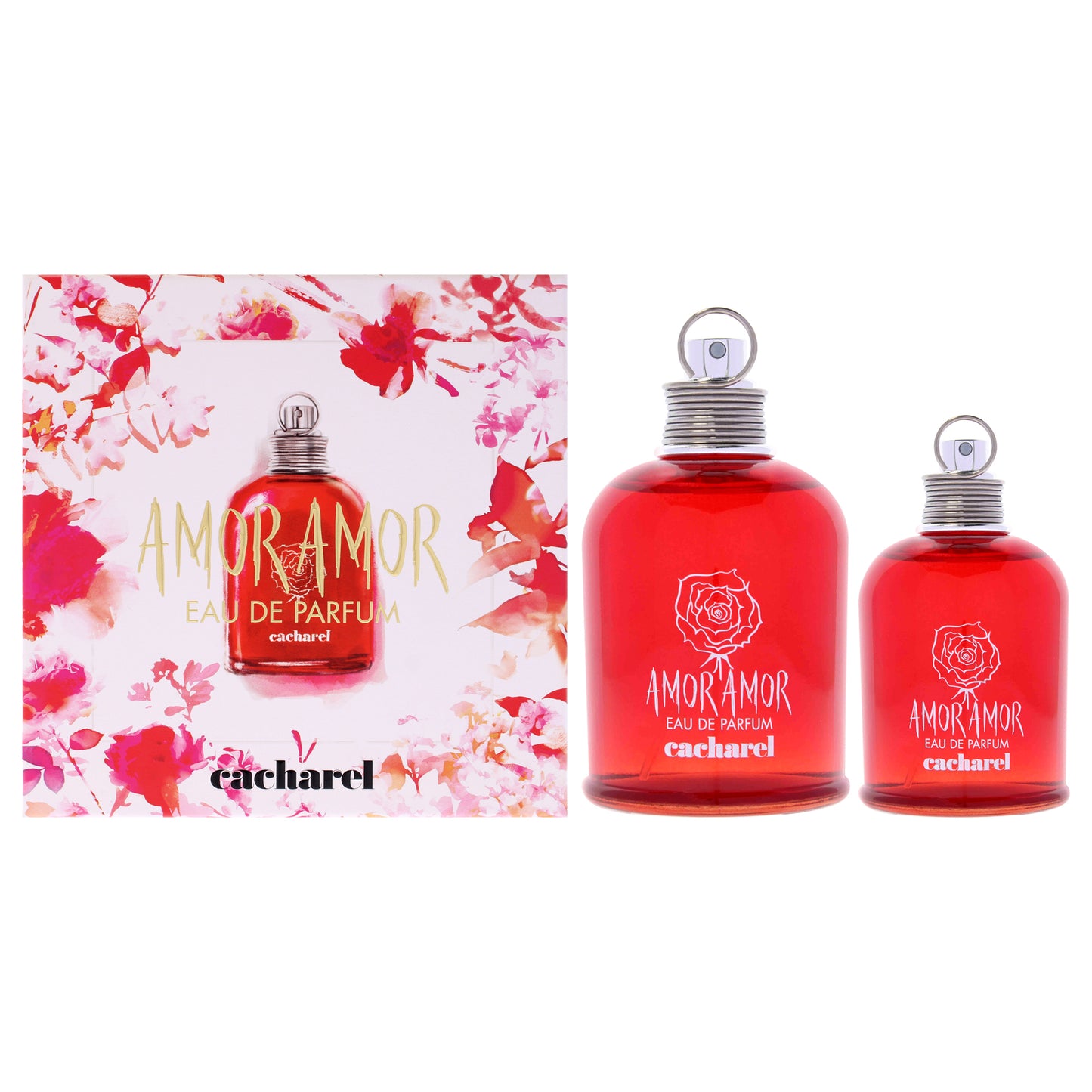 Cacharel Amor Amor 2 Pc Gift Set 3.4oz EDP Spray, 1oz EDP Spray for Women