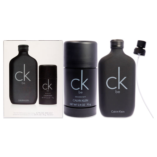 Calvin Klein CK Be 2 Pc Gift Set 6.7oz EDT Spray, 2.6oz Deodorant Stick for Unisex