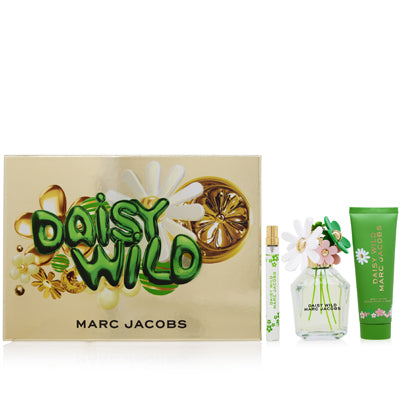 Marc Jacobs Daisy Wild 3-Piece Gift Set — 3.3 oz Eau de Parfum Spray + 0.33 oz Eau de Parfum Spray + 2.5 oz Body Lotion for Women