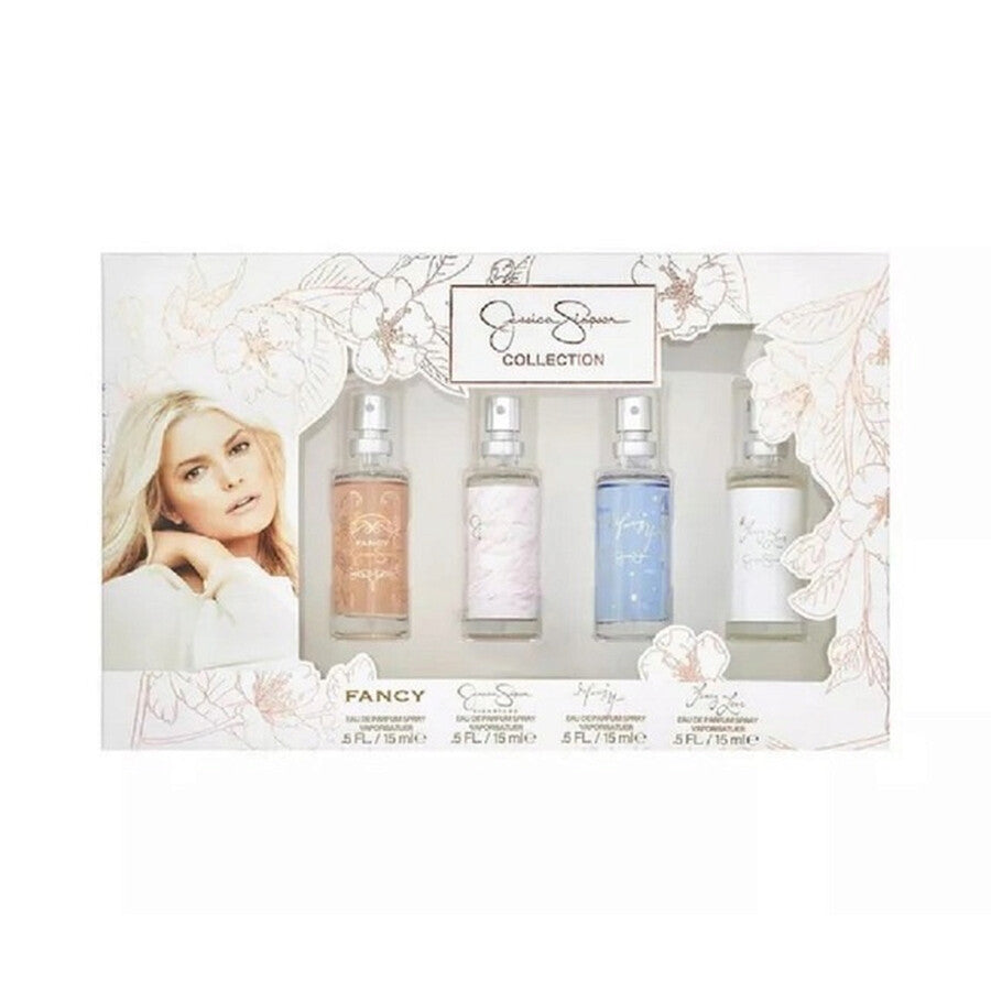 Jessica Simpson Collection 4-Piece Gift Set for Women Mini Eau de Parfum Travel Spray 0.5 Ounce