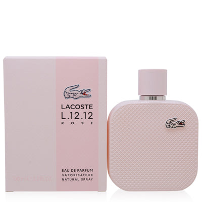 Lacoste L.12.12 Rose Eau de Parfum Spray for Women, 3.3 oz (100 ml)