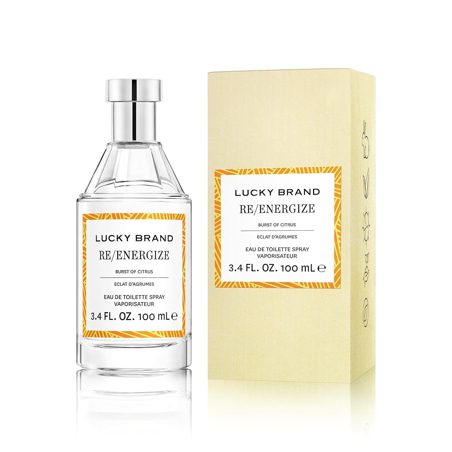 Lucky Brand Re-Energize Lucky Brand for Unisex 3.4 oz EDT Spray