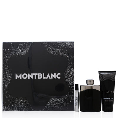 Montblanc Legend 3-Piece Gift Set — 3.3 oz Eau de Toilette Spray + 0.25 oz Legend Eau de Toilette Spray Mini + 3.3 oz Shower Gel for Men