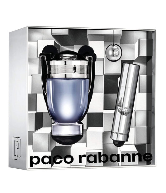 Paco Rabanne Invictus for Men 2 Piece Gift Set (3.4 Ounce Eau de Toilette Spray + 10ml Travel Spray)