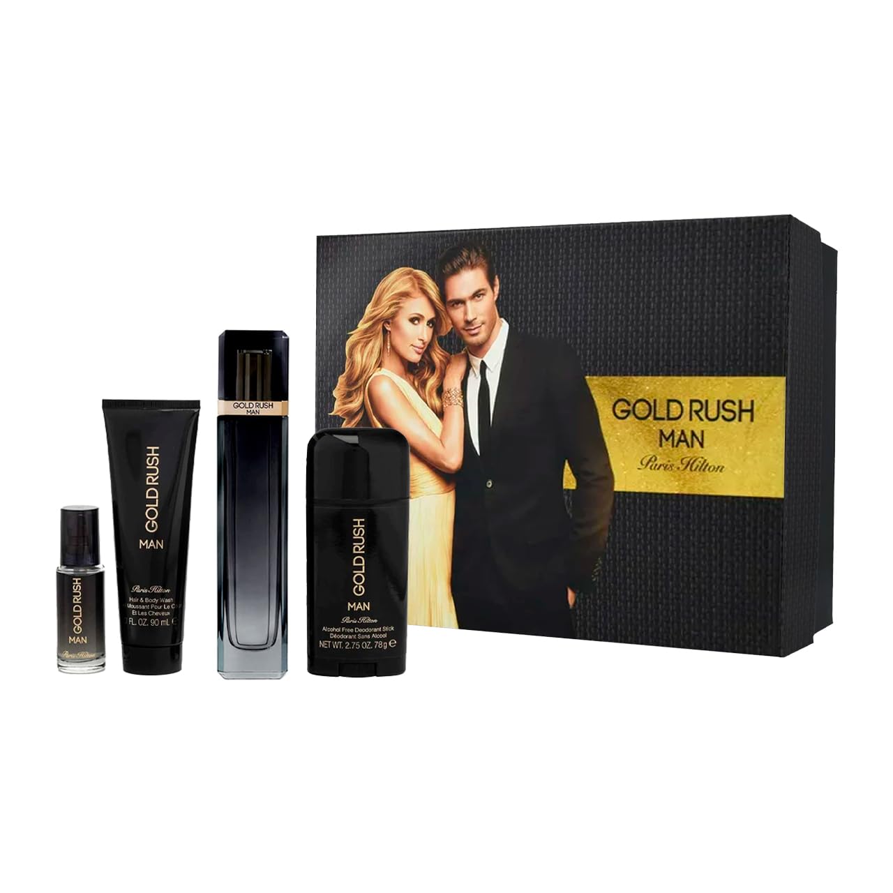 Paris Hilton Gold Rush Man 4 Pc Gift Set For Men