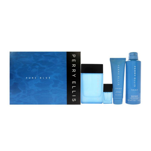 Perry Ellis Pure Blue for Men - 4 Pc Gift Set