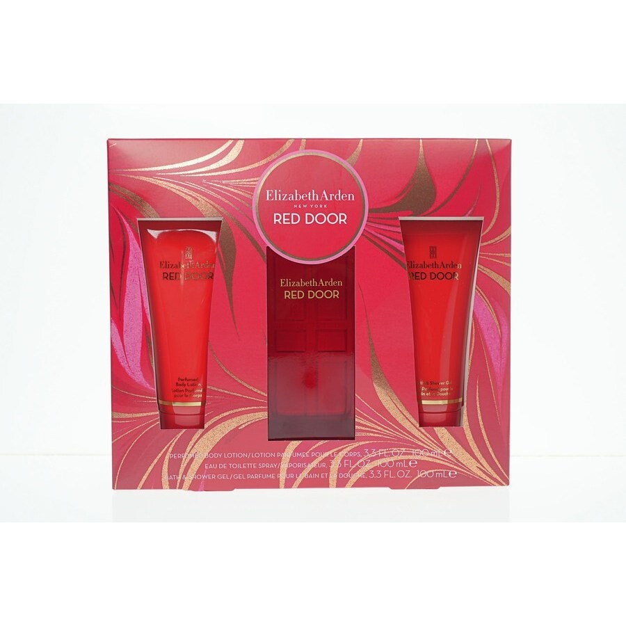 Elizabeth Arden Red Door Gift Set For Women (3.3oz EDT Sp, 3.3oz Body Lotion, 3.3oz Bath&Shower Gel)