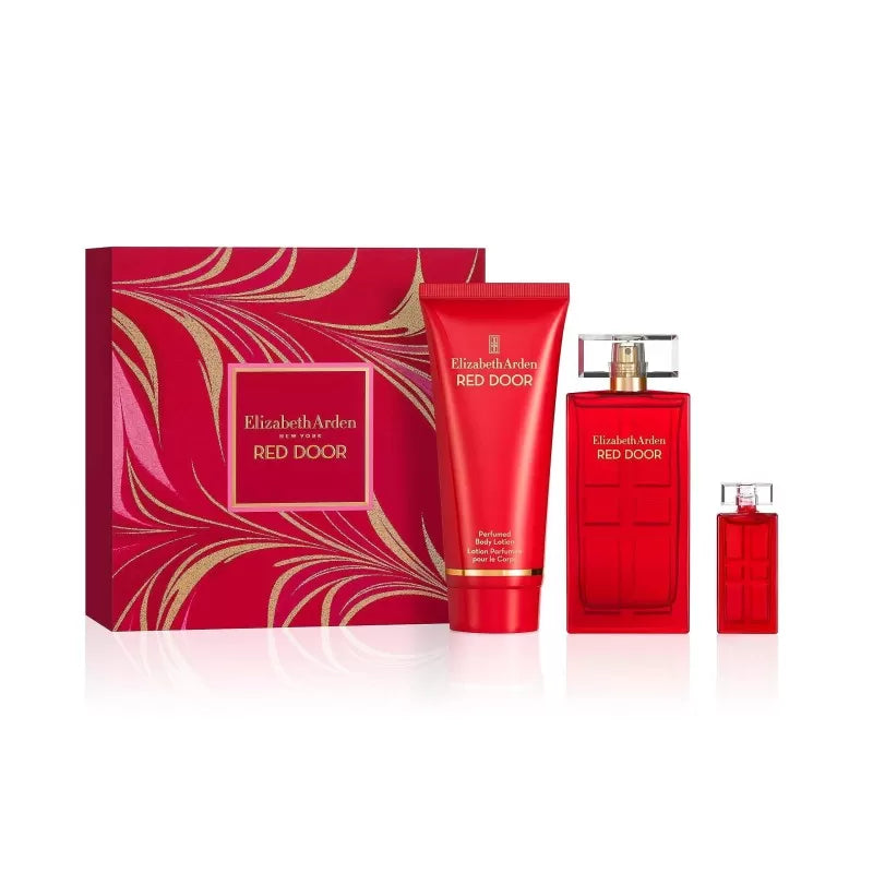 Elizabeth Arden Red Door Gift Set For Women Eau De Toilette Body Lotion and Shower Gel