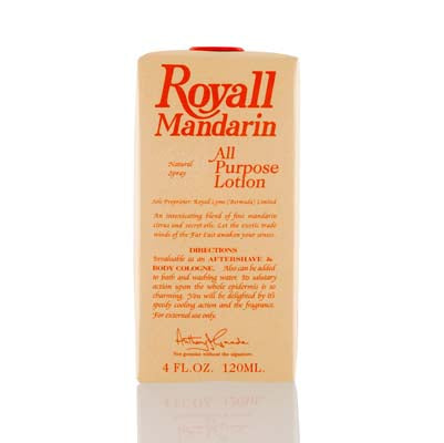 Royall Fragrances Royall Mandarin Orange ALL PURPOSE LOTION SPRAY 4.0 OZ for Men