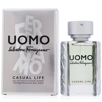 Salvatore Ferragamo Uomo Casual Life Eau de Toilette Spray for Men, 1.7 oz (50 ml)